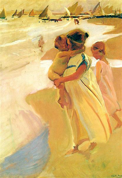 After Bathing, Valencian Beach Joaquin Sorolla